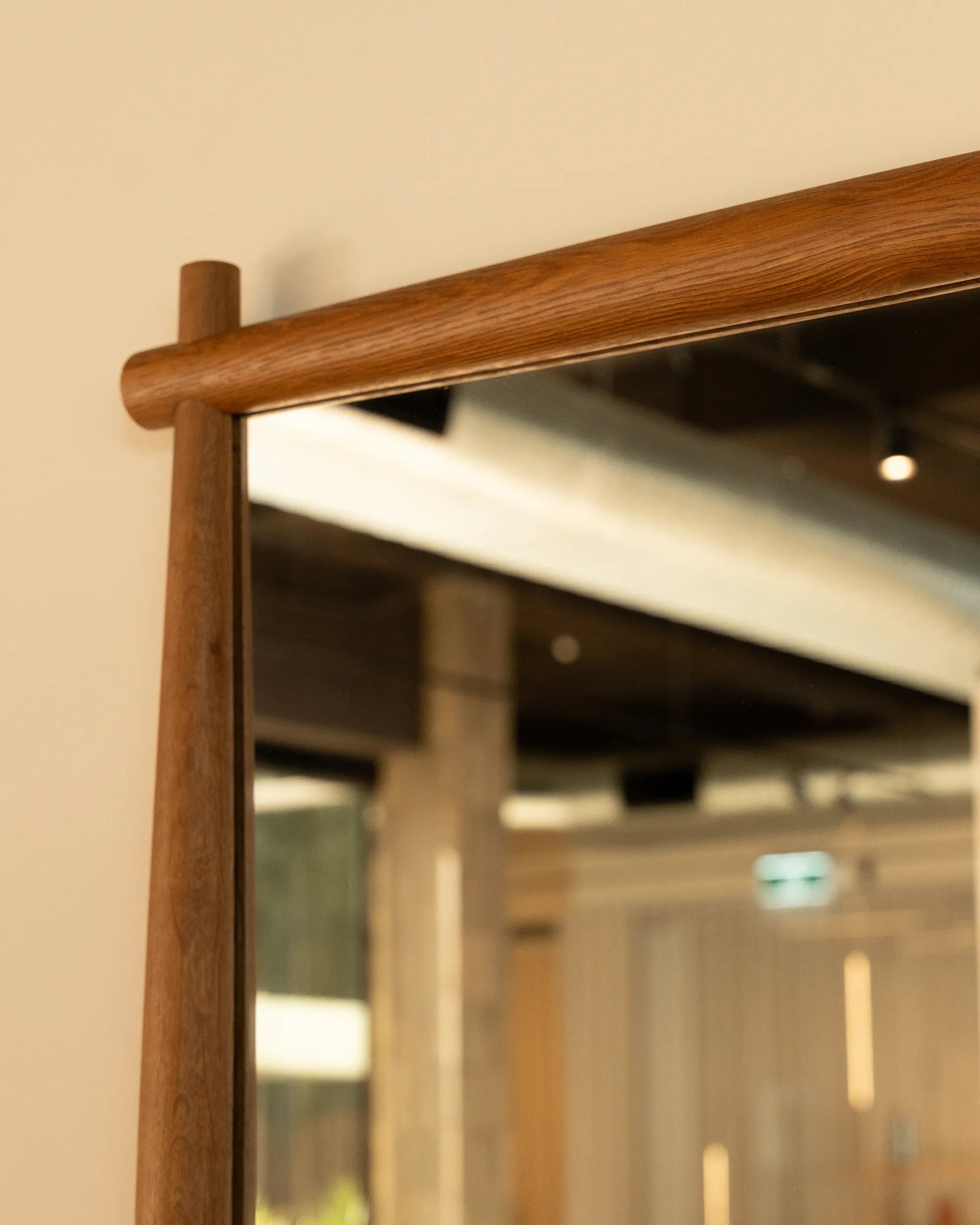 Brim Wall Mirror - Deep Oak