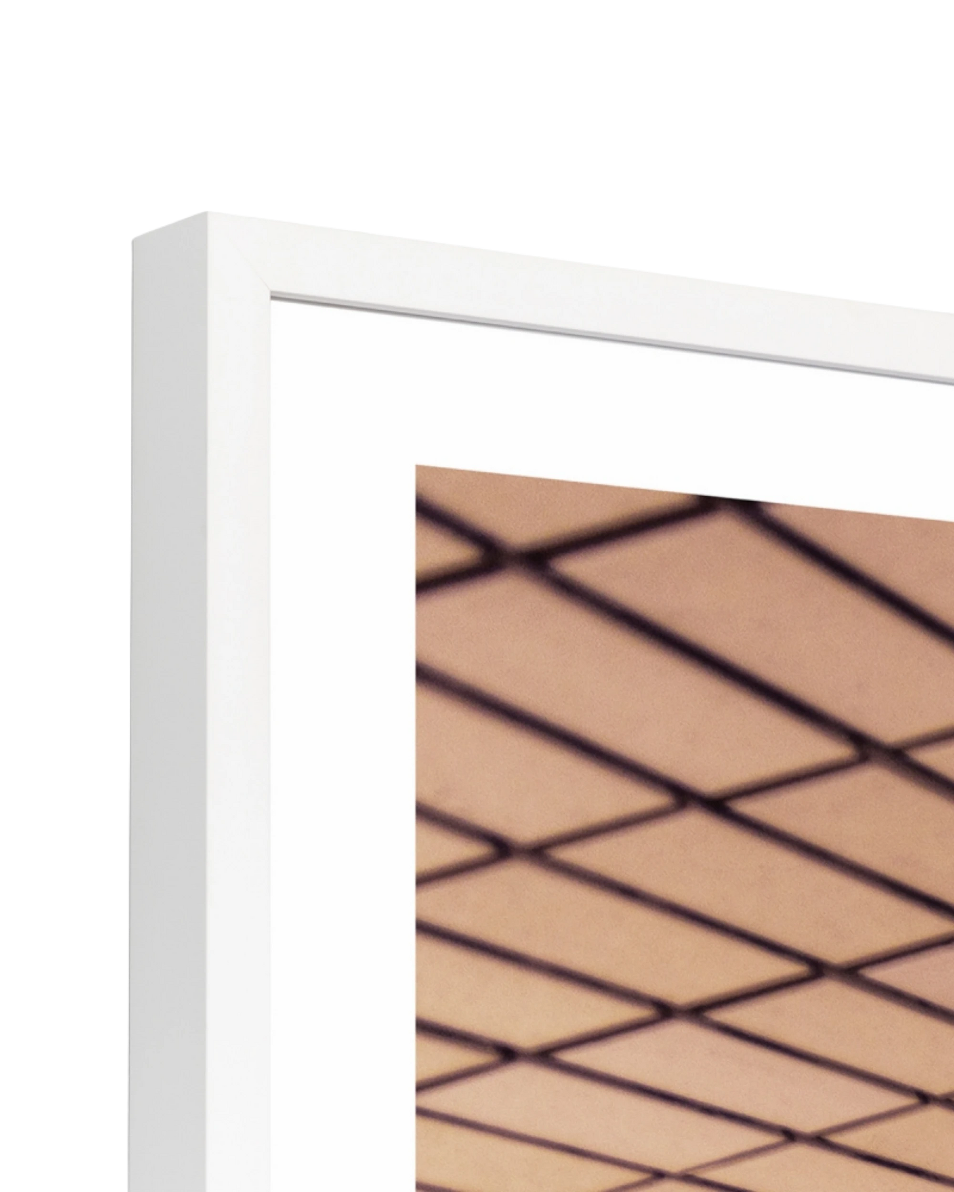 Abstract Architecture Print 68cm x 68cm - Light Timber Frame