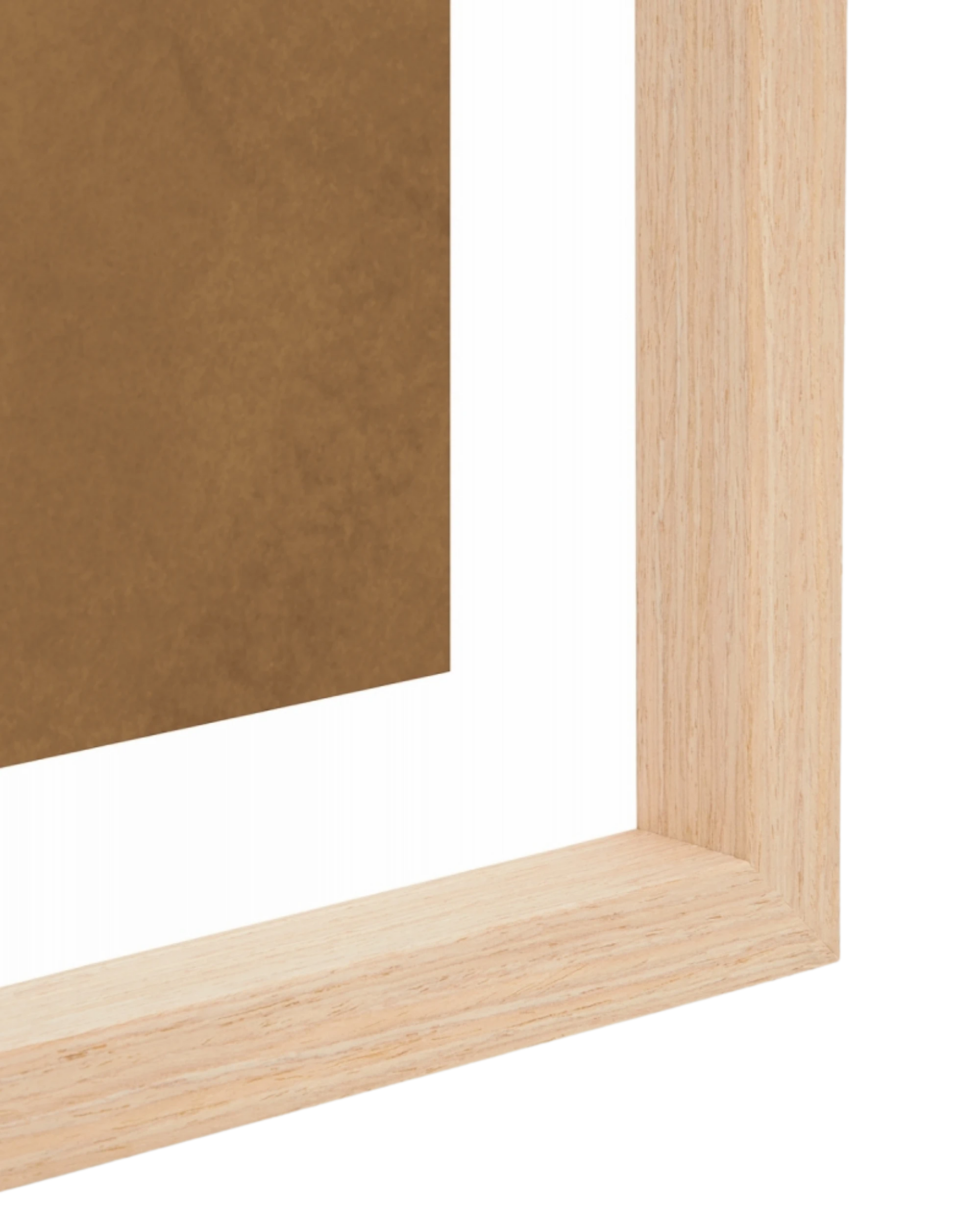 Abstract Ceramic Nutmeg 1 Print 62cm x 86cm - Light Timber Frame