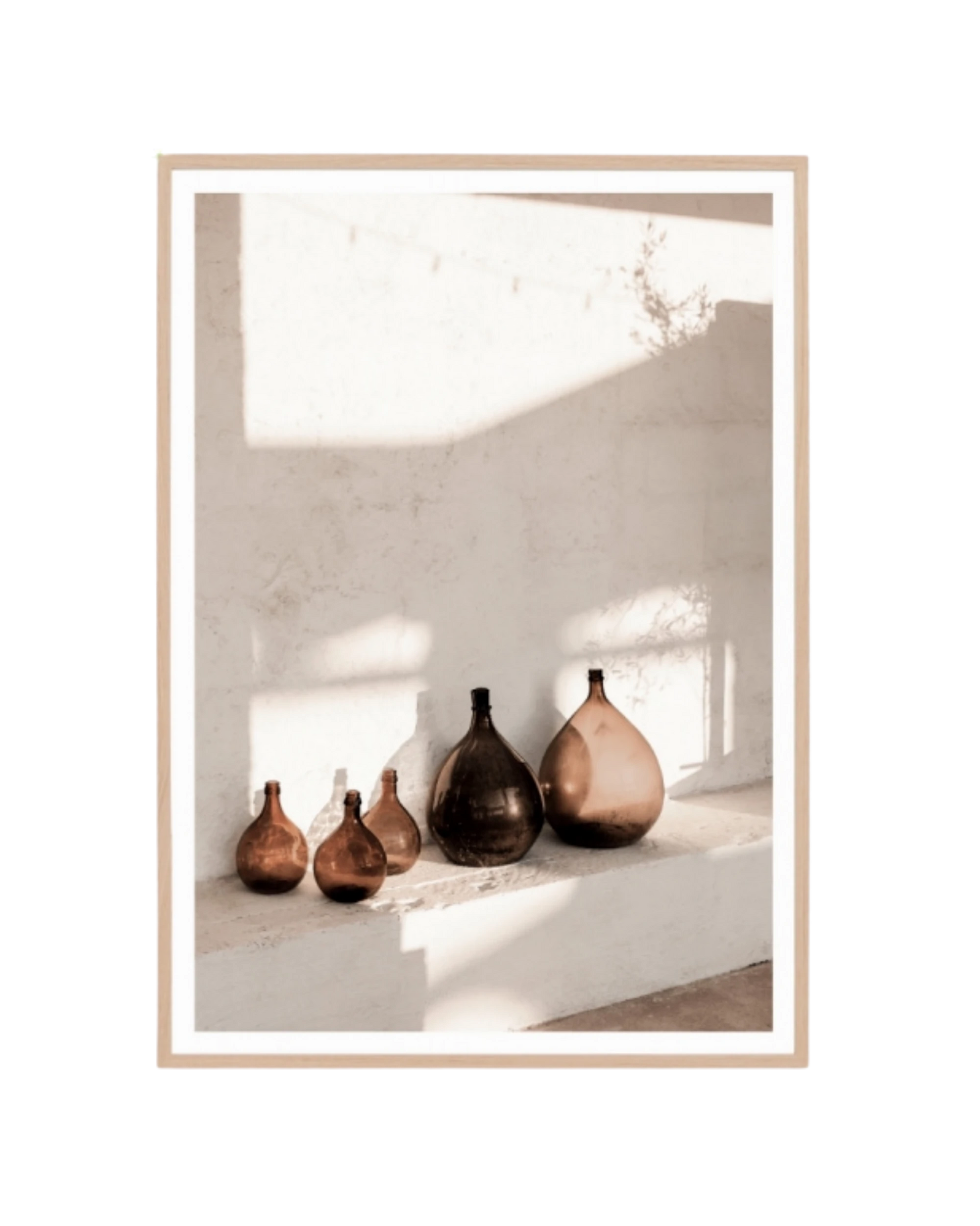 Amber Vessels Print 62cm x 87cm - Light Timber Frame