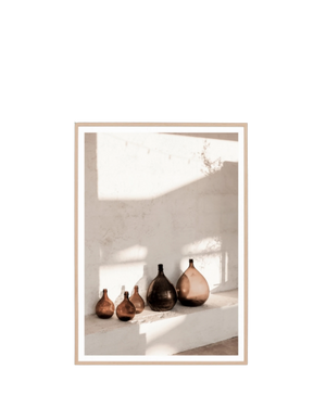 Amber Vessels Print 62cm x 87cm - Light Timber Frame
