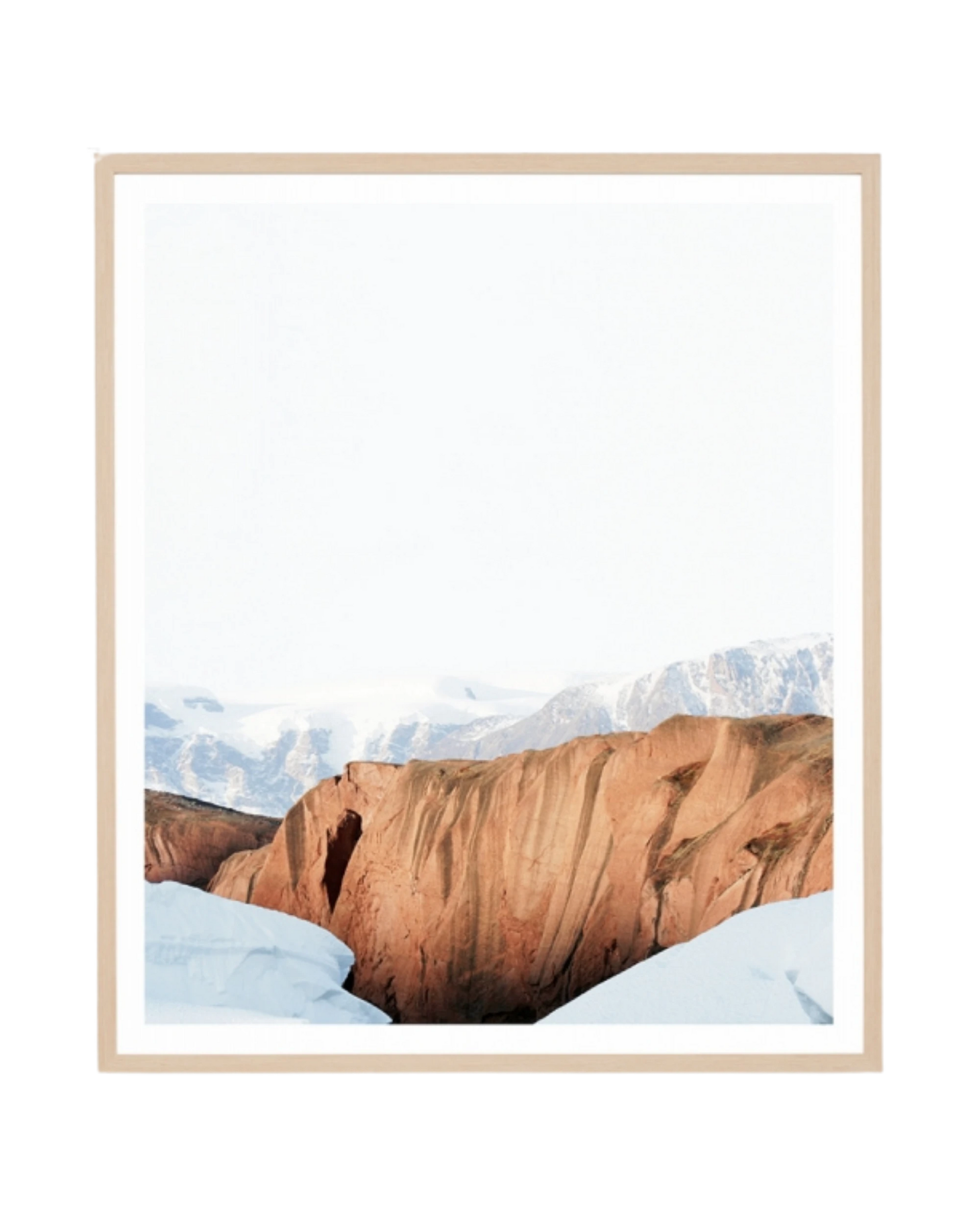 Arctic View Print 88cm x 103cm - Light Timber Frame