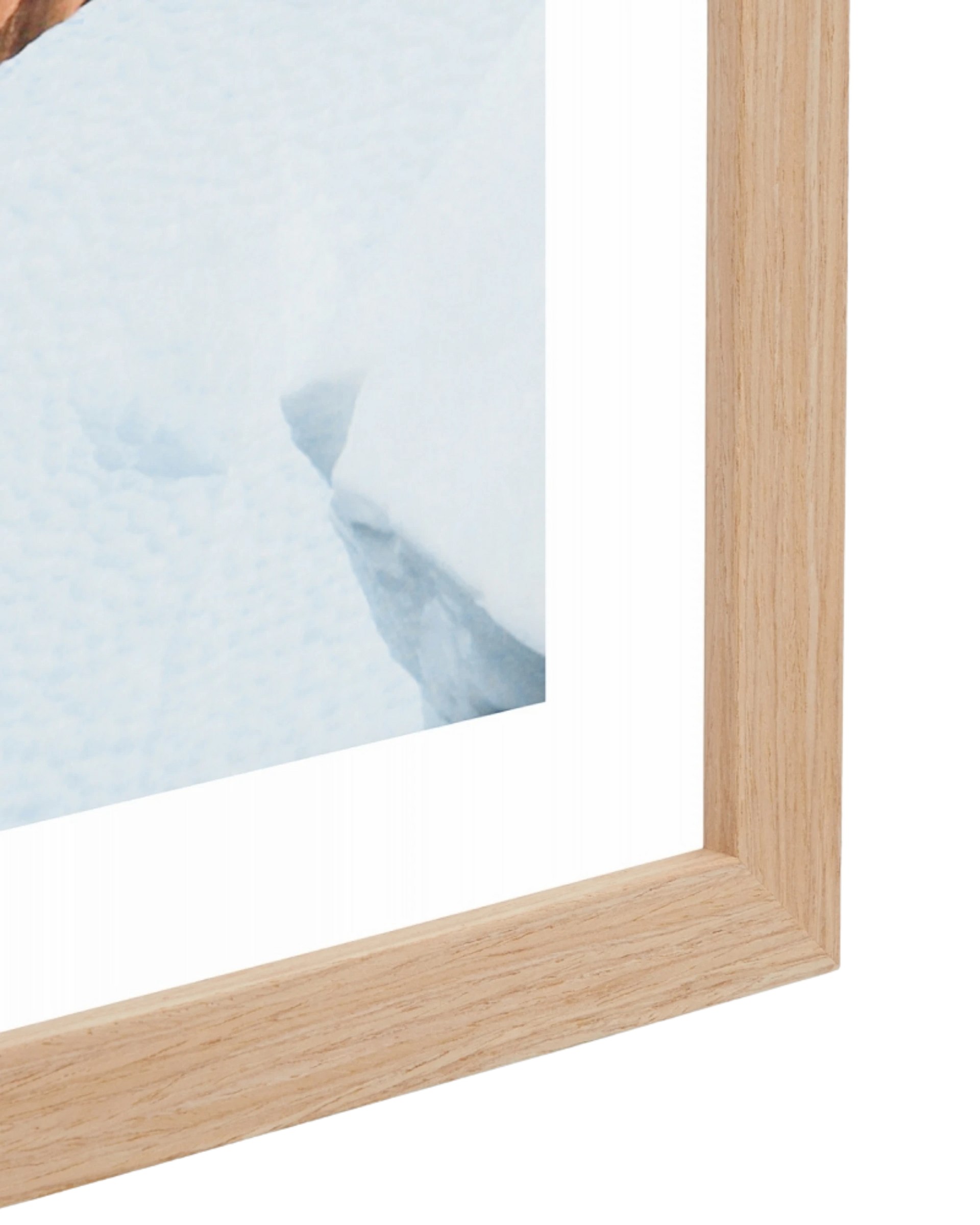 Arctic View Print 73cm x 85cm - Light Timber Frame