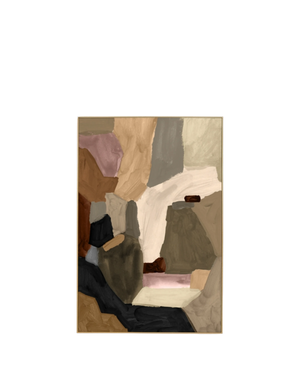 Armin Earth Canvas Print 120cm x 80cm - Light Timber Frame