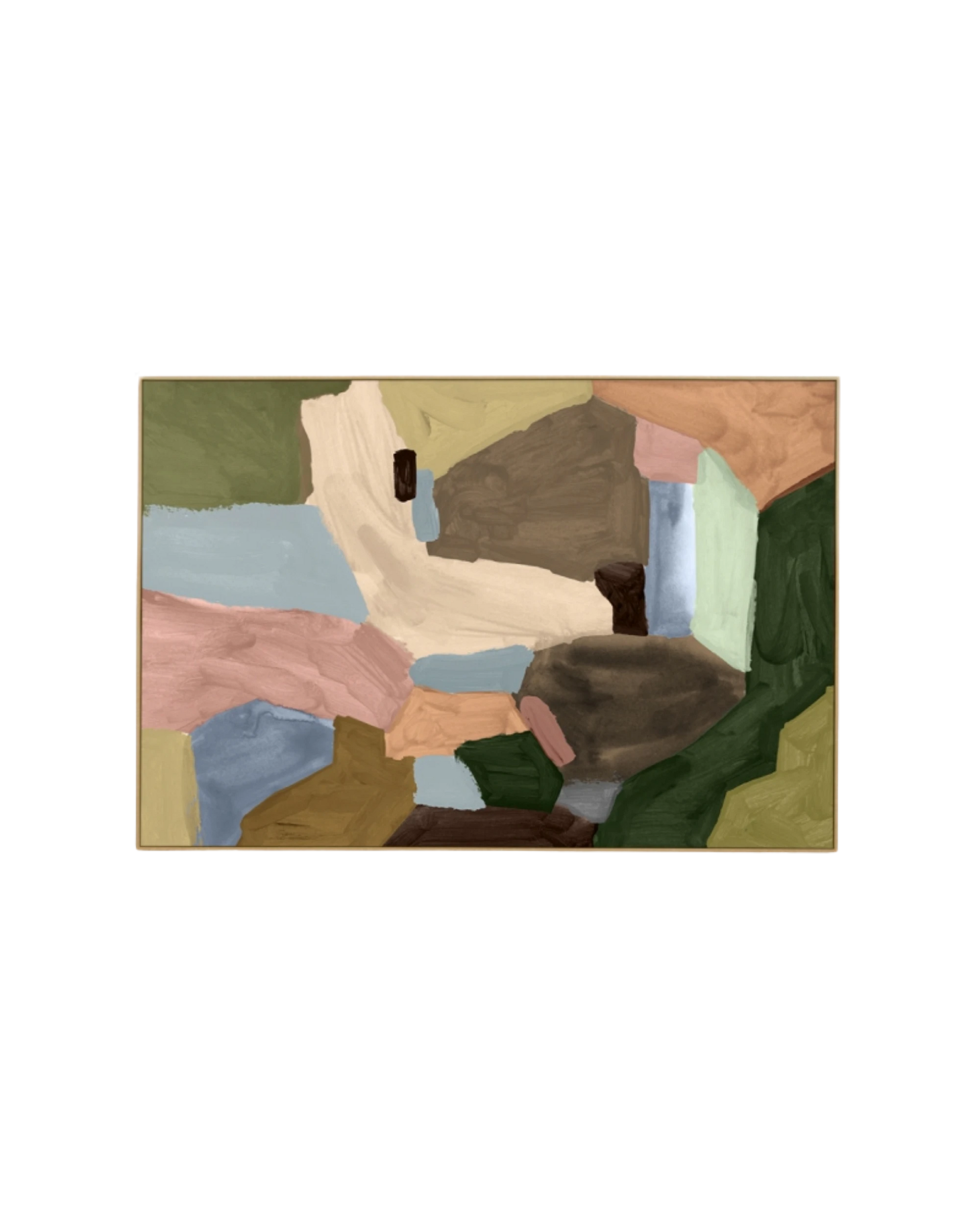 Armin Multi Canvas Print 90cm x 60cm - Light Timber Frame