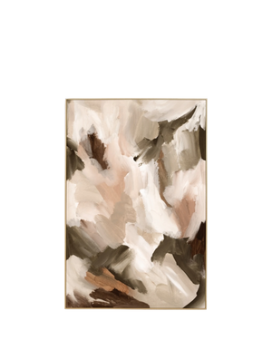 Ayla Blush 2 Canvas Print 80cm x 120cm - Light Timber Frame