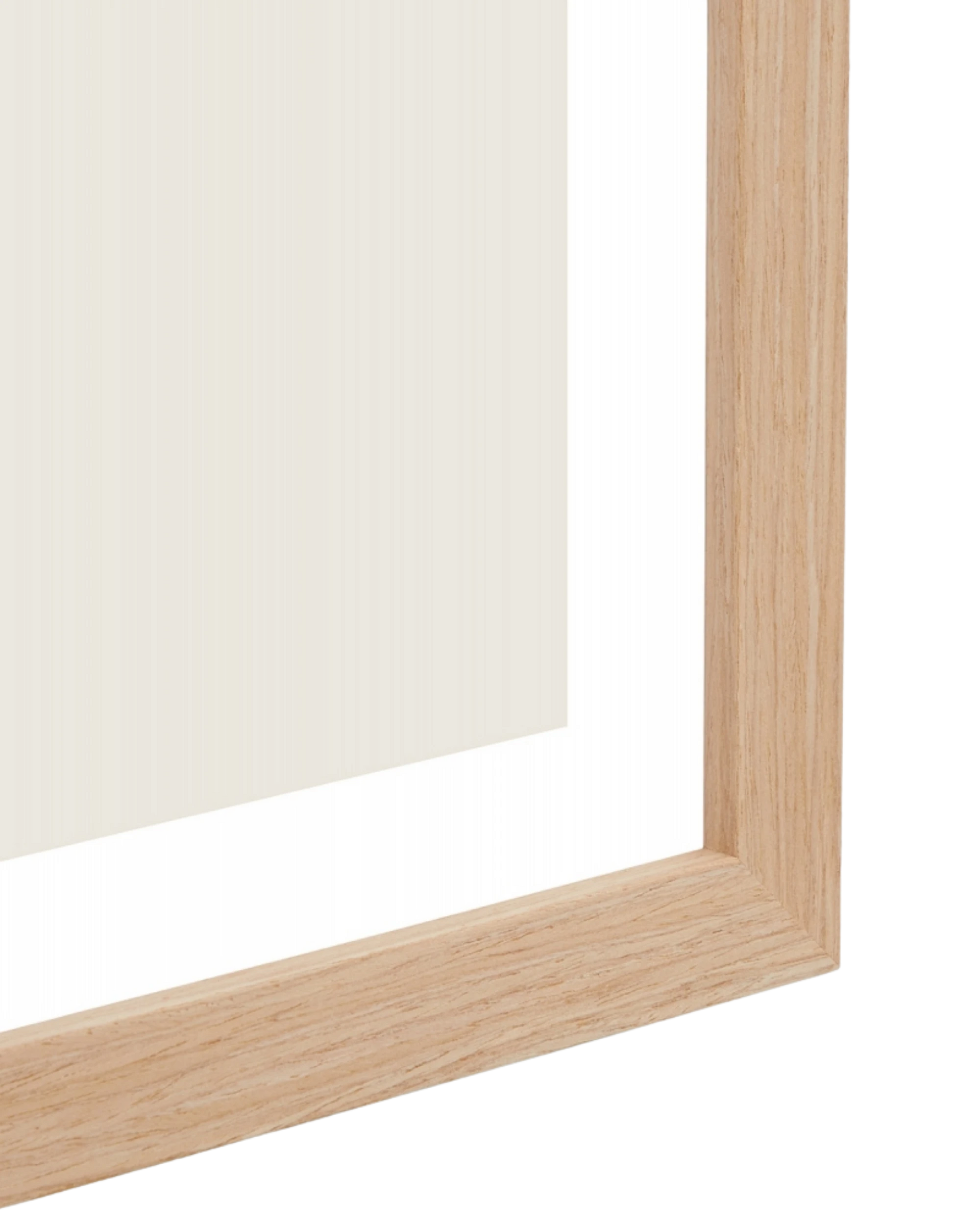 Bold Bouquet Blue Print 67cm x 87cm - Light Timber Frame