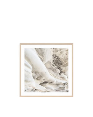 Bondi Cliff Print 68cm x 68cm - Light Timber Frame