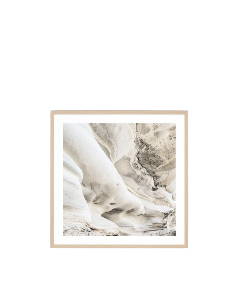 Bondi Cliff Print 68cm x 68cm - Light Timber Frame