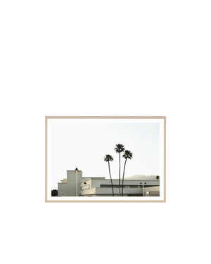 Californian Architecture Print 87cm x 62cm - Light Timber Frame