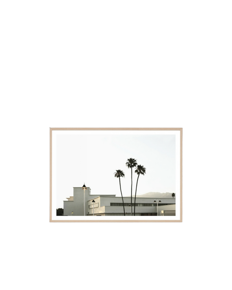 Californian Architecture Print 87cm x 62cm - Light Timber Frame