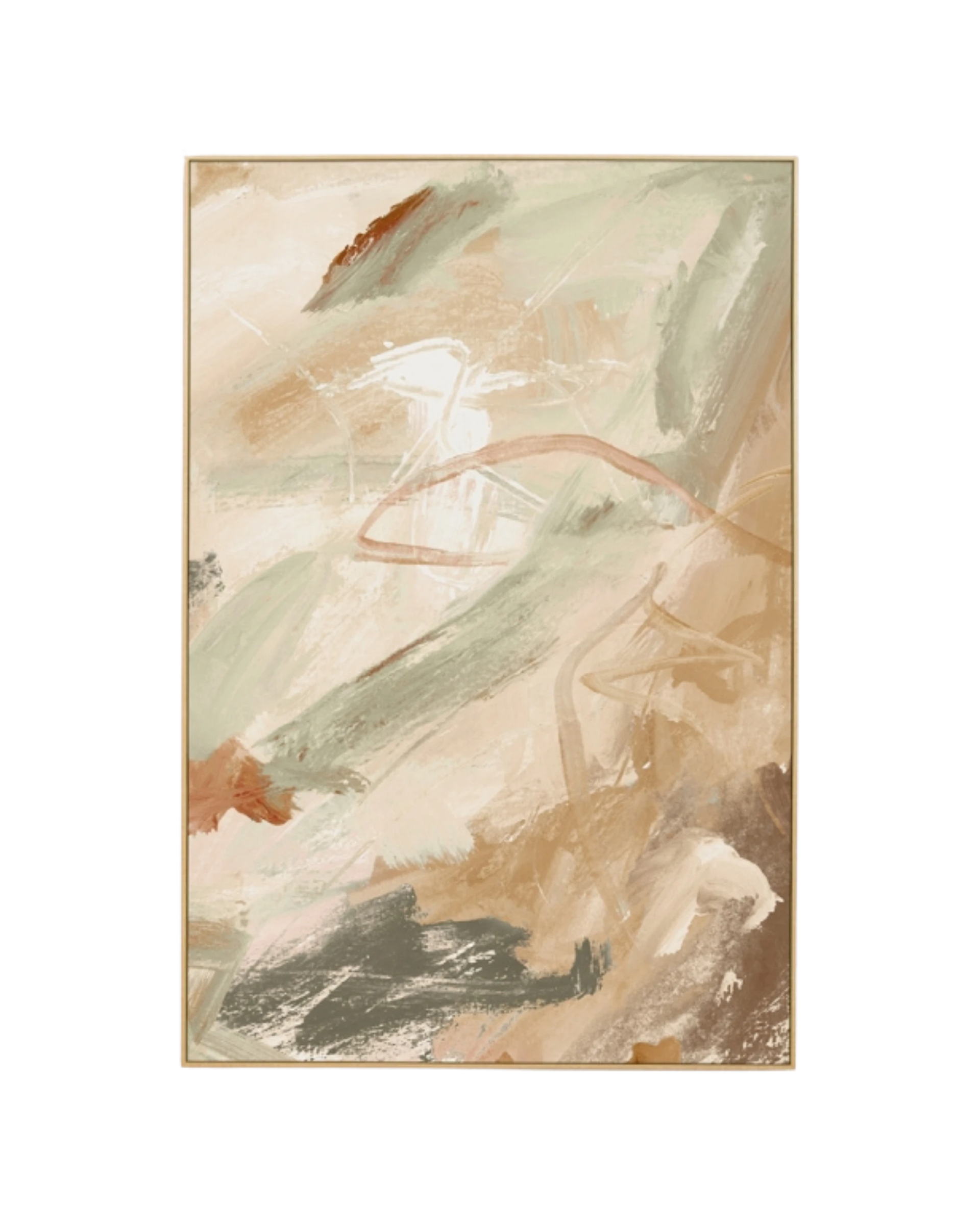 Carmen Moss 1 Canvas Print 80cm x 120cm - Light Timber Frame