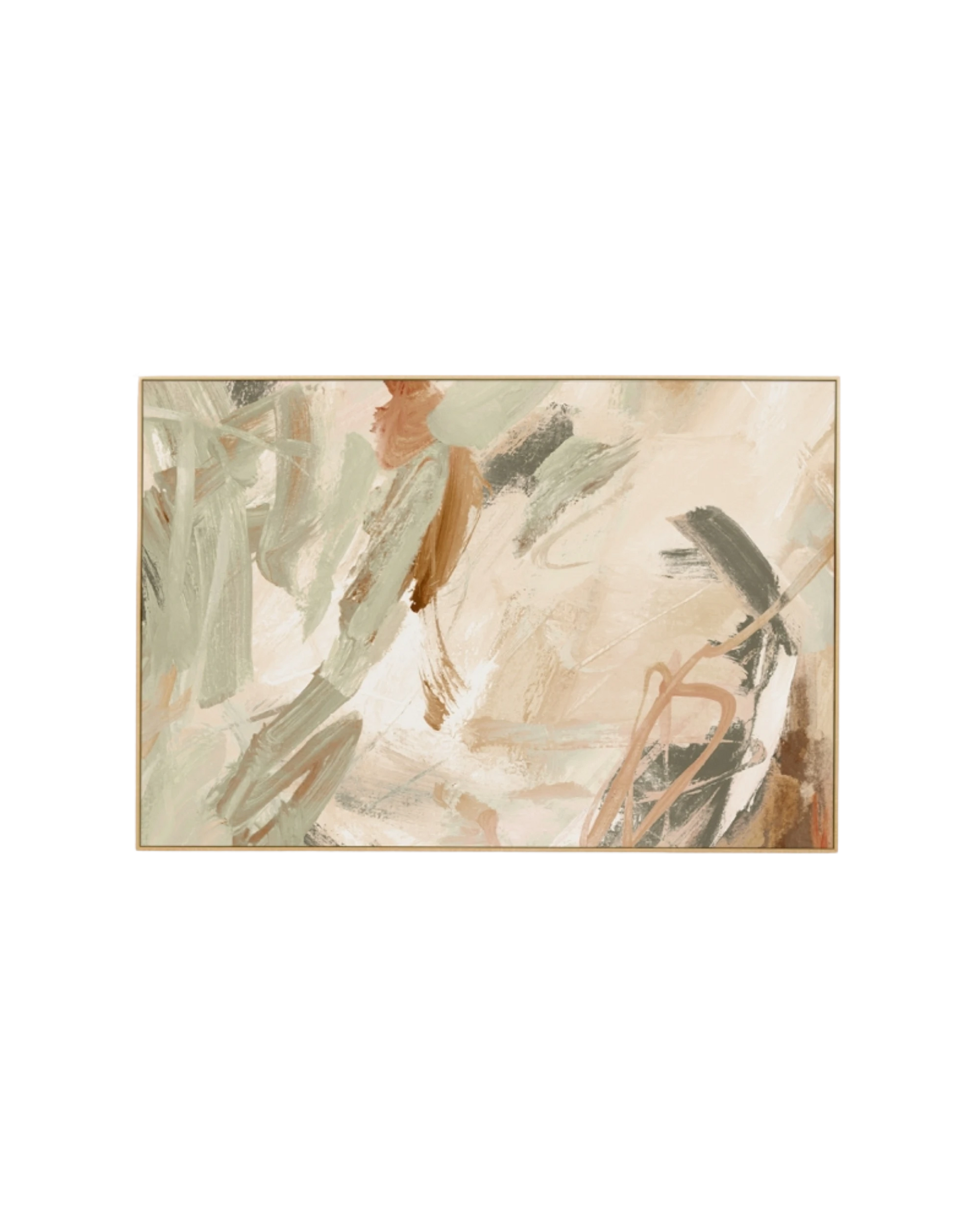 Carmen Moss 2 Canvas Print 60cm x 90cm - Light Timber Frame