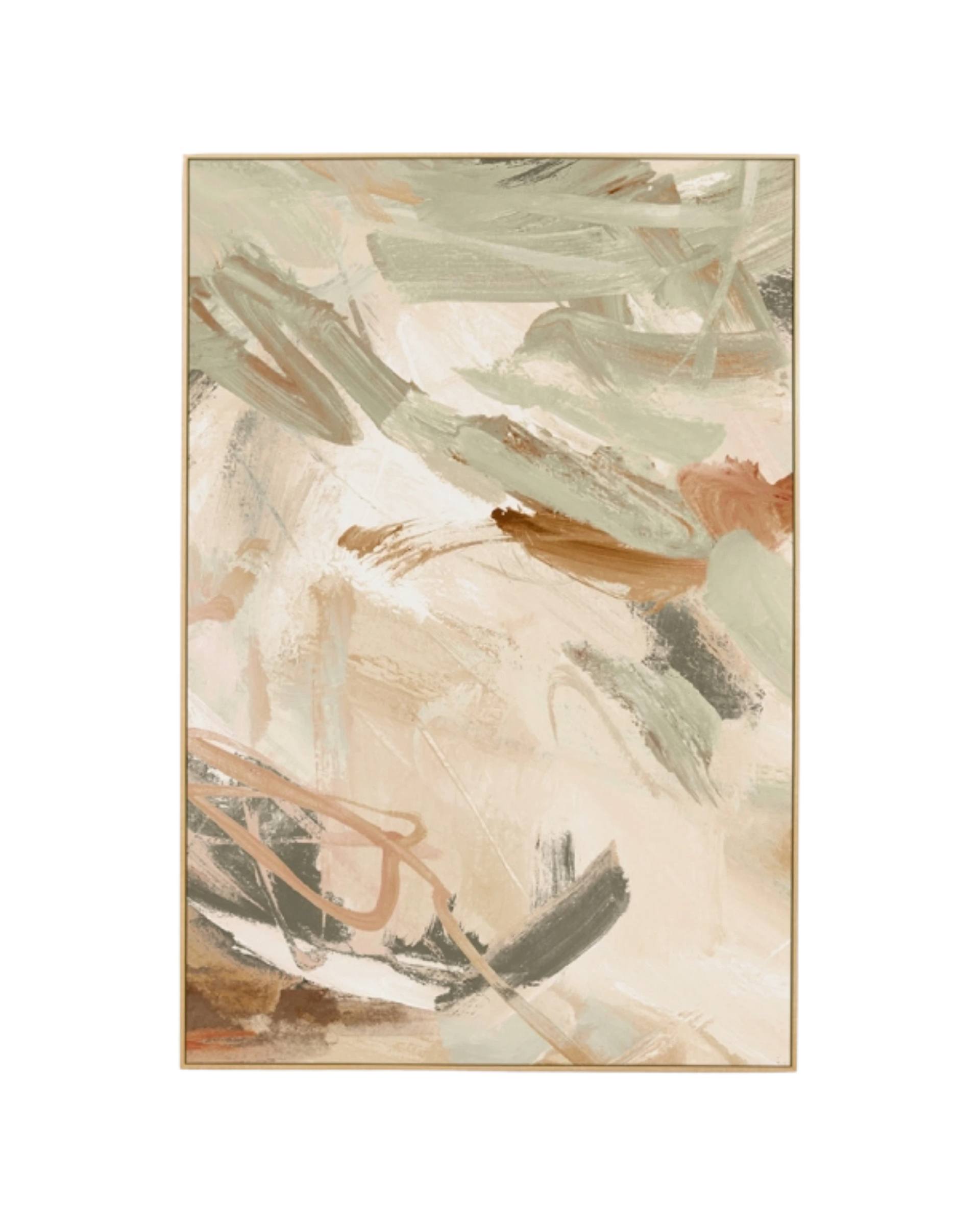 Carmen Moss 2 Canvas Print 80cm x 120cm - Light Timber Frame