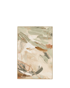 Carmen Moss 2 Canvas Print 80cm x 120cm - Light Timber Frame