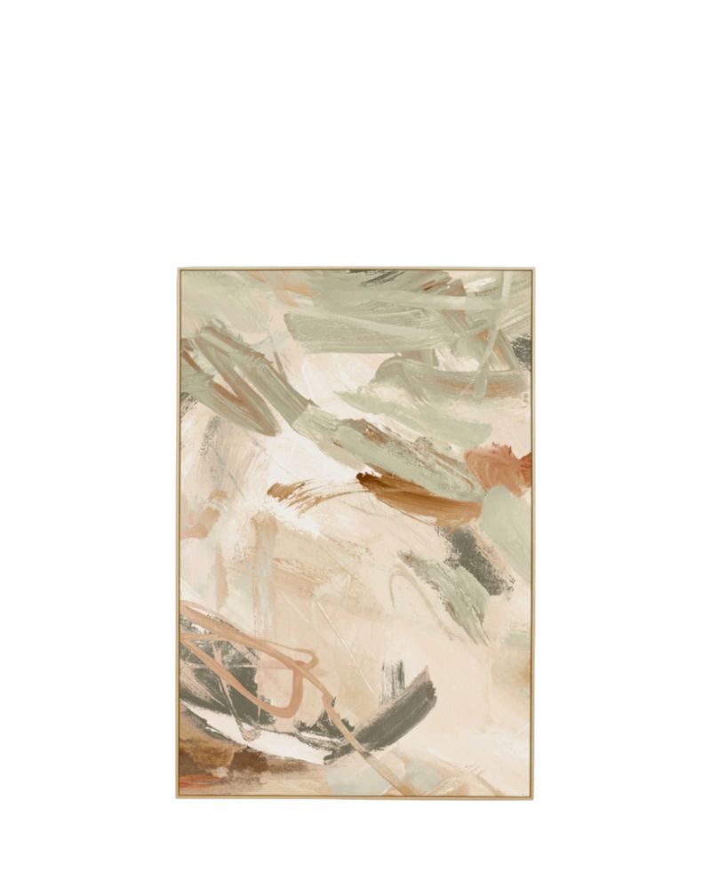Carmen Moss 2 Canvas Print 80cm x 120cm - Light Timber Frame