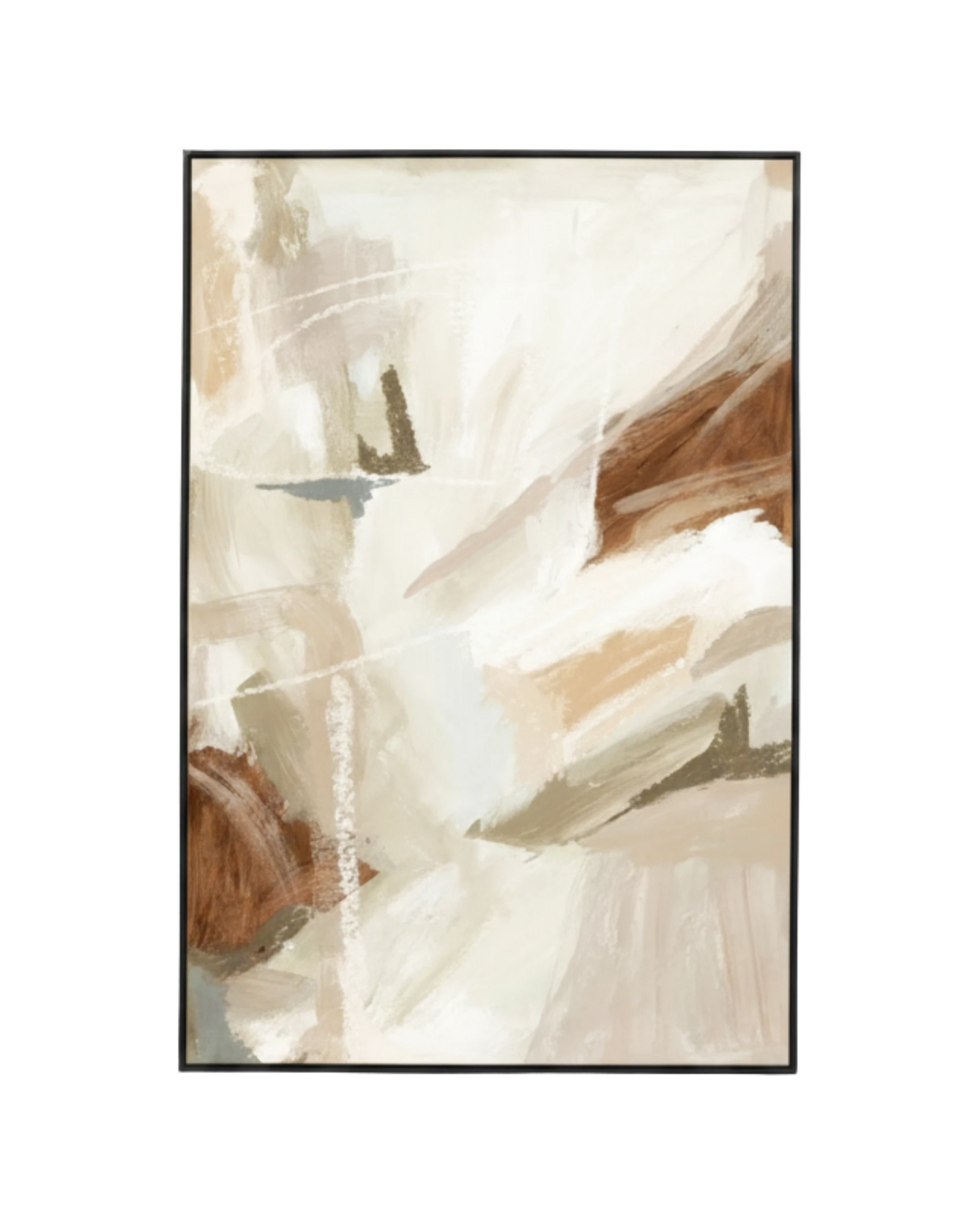 Carter Natural Canvas Print 80cm x 120cm - Black Frame