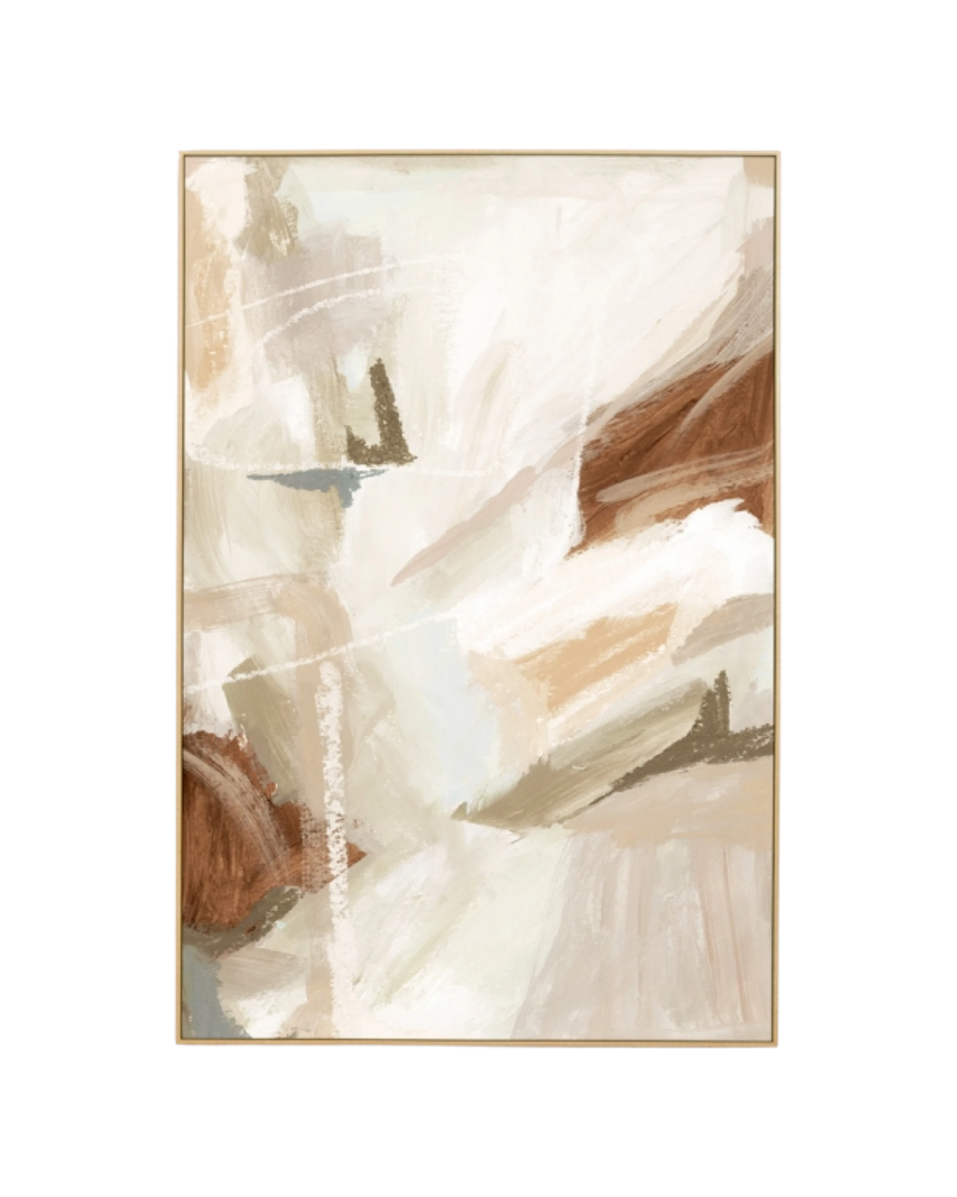 Carter Natural Canvas Print 80cm x 120cm - Light Timber Frame