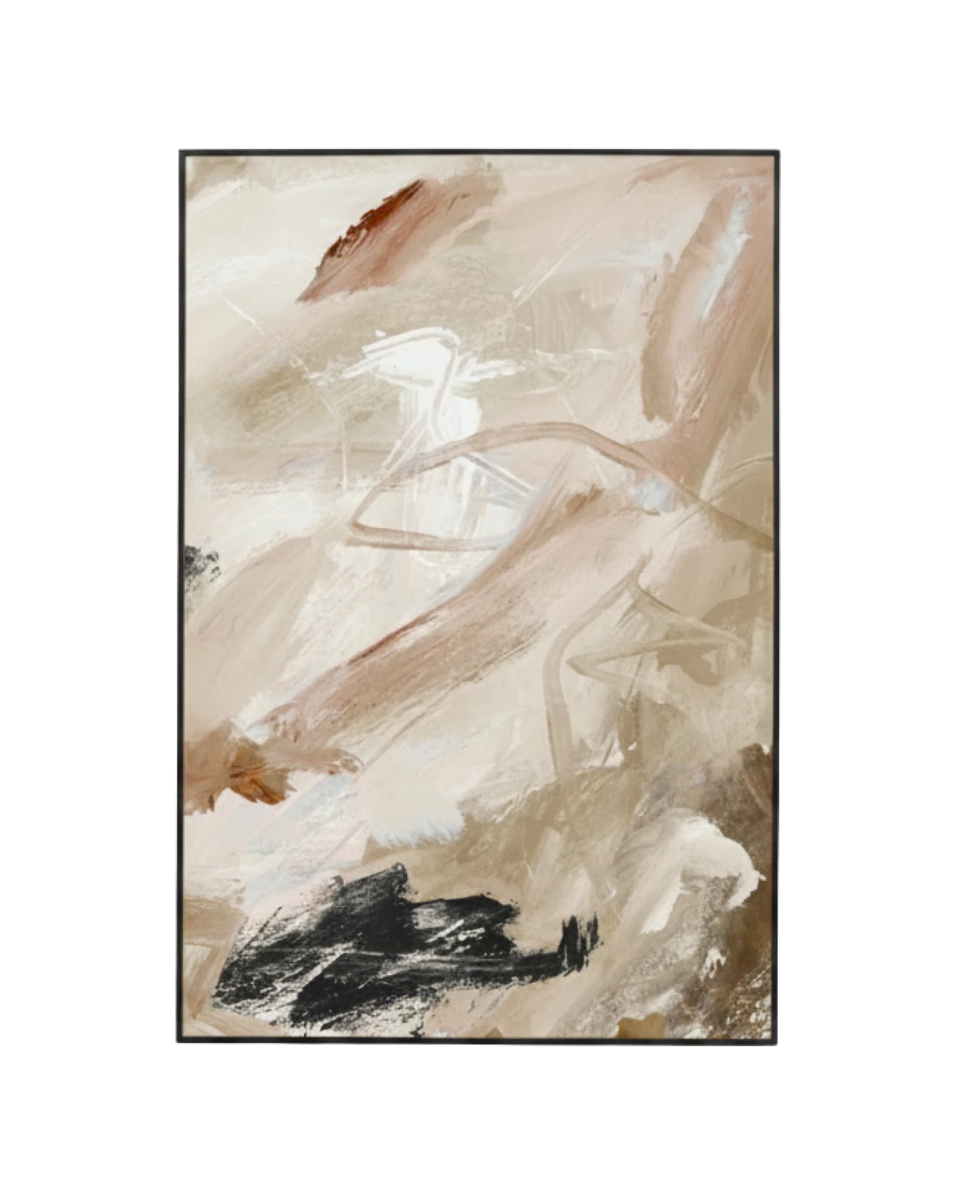 Carmen Nutmeg 1 Canvas Print 80cm x 120cm - Black Frame