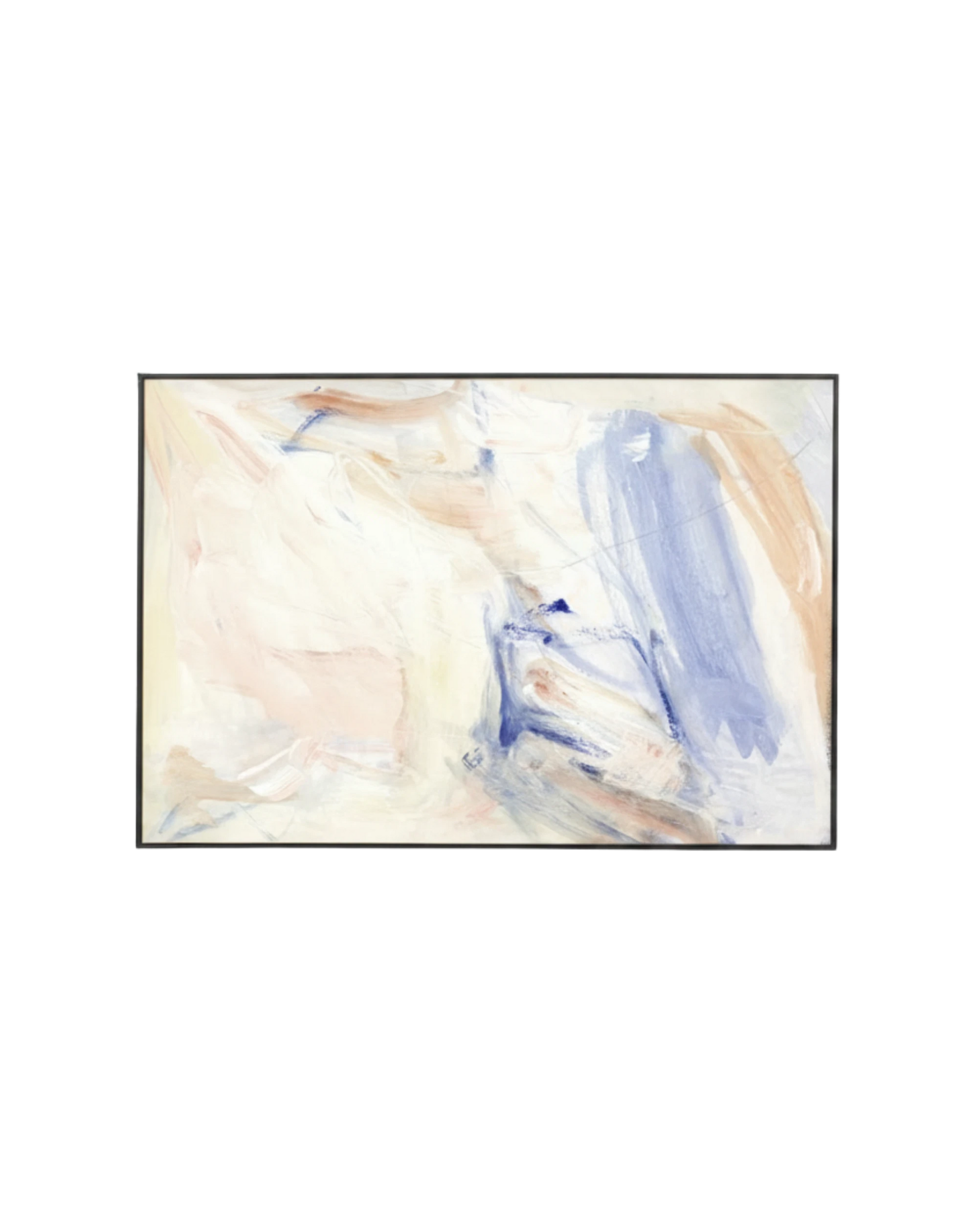 Celine Blue Canvas Print 60cm x 90cm - Black Frame