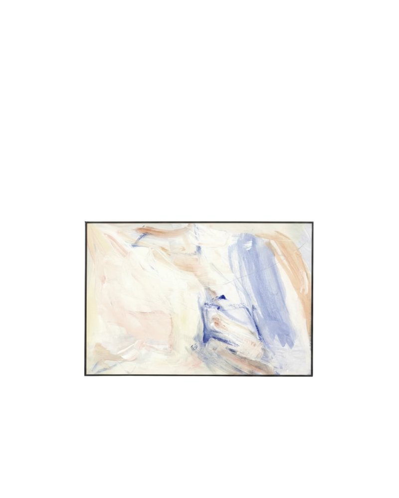 Celine Blue Canvas Print 60cm x 90cm - Black Frame