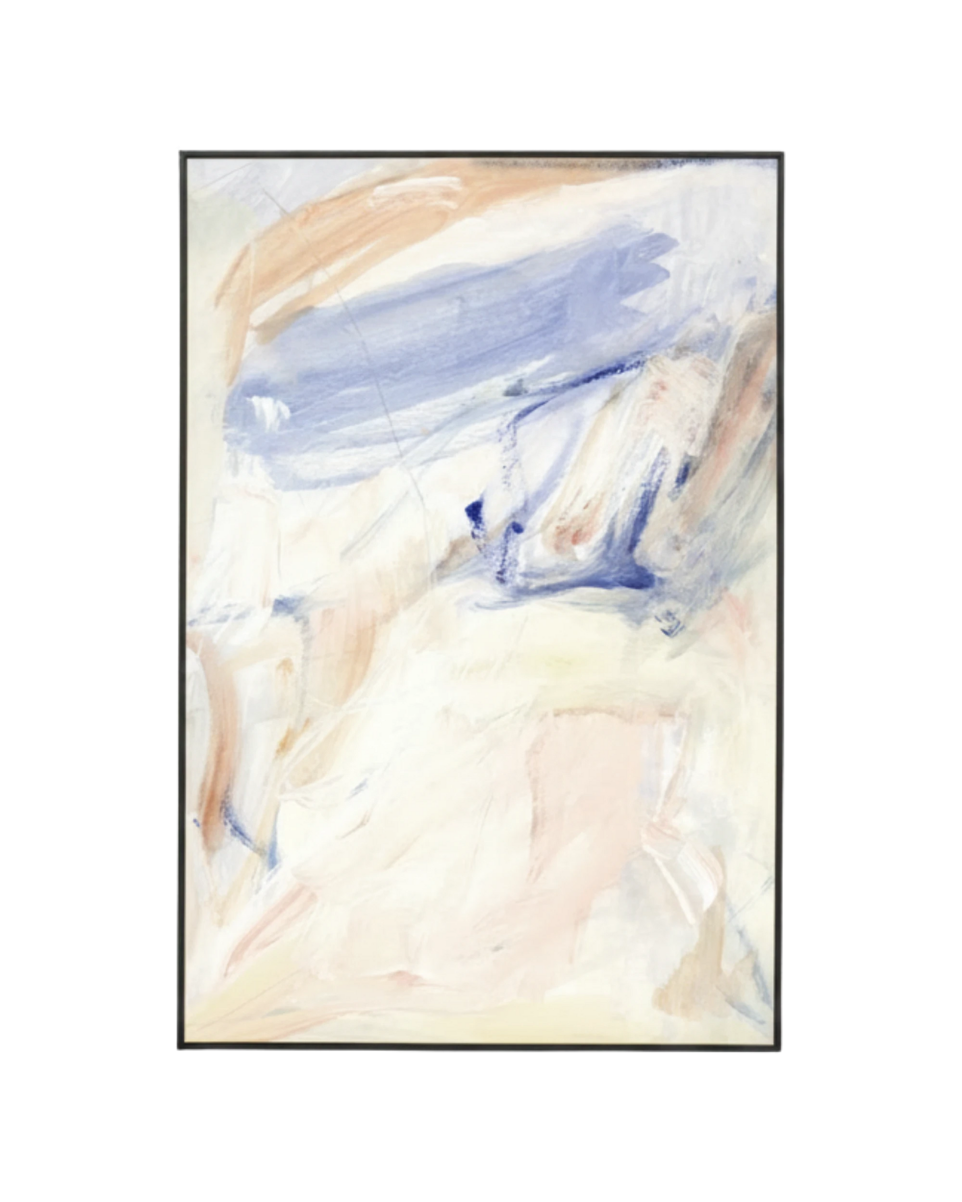 Celine Blue Canvas Print 80cm x 120cm - Black Frame