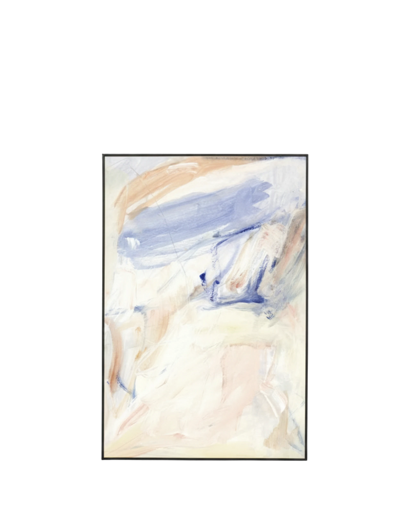 Celine Blue Canvas Print 80cm x 120cm - Black Frame
