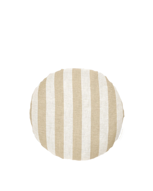 Stripe Round Cushion - Fawn