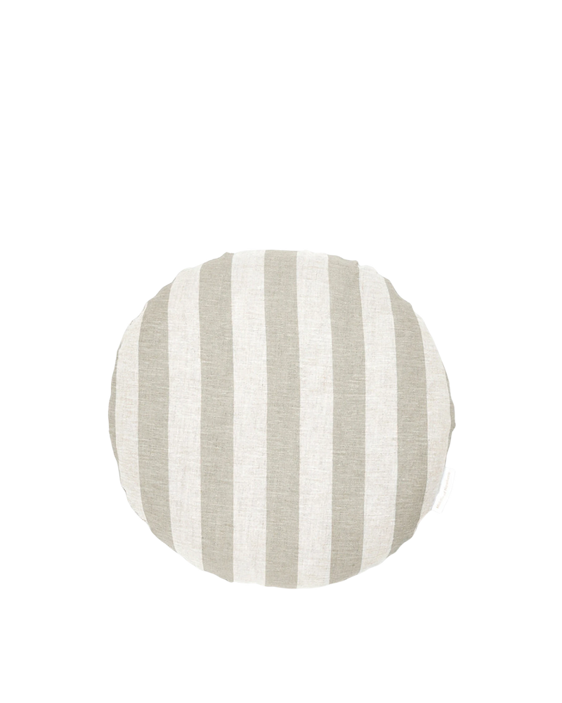 Stripe Round Cushion - Mist