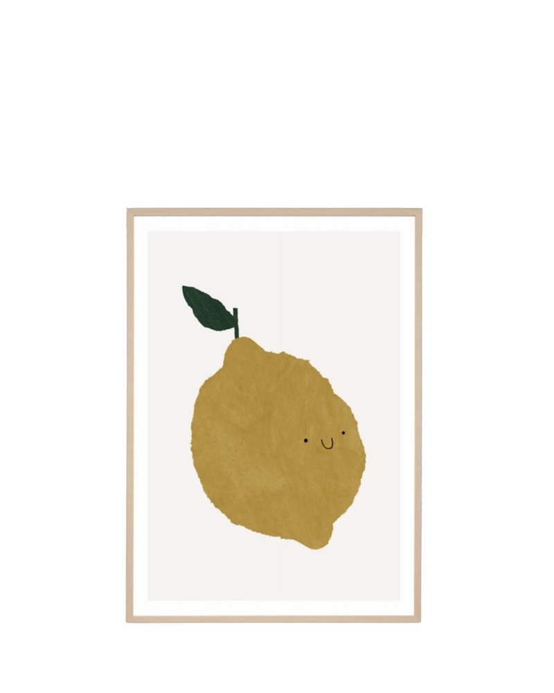 Fruit Friend Multi 1 Print 86cm x 122cm - Light Timber Frame