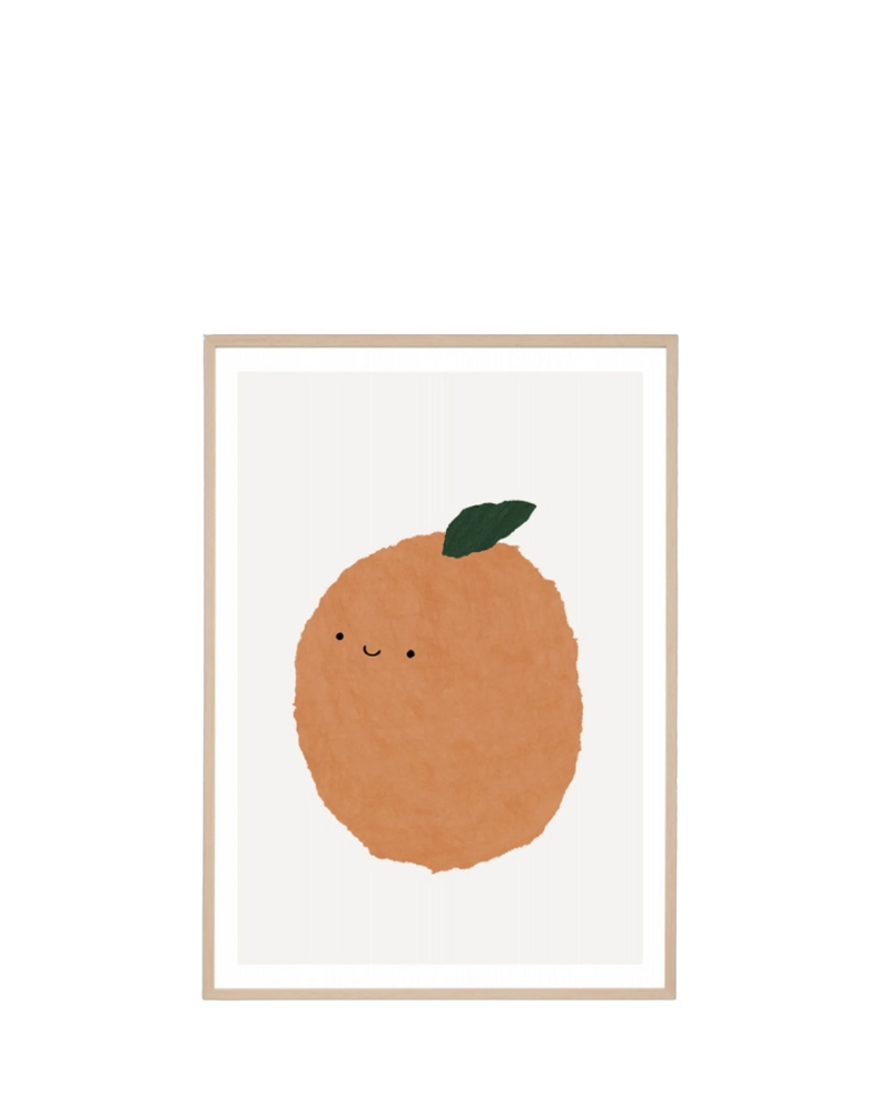 Fruit Friend Multi 2 Print 62cm x 87cm - Light Timber Frame