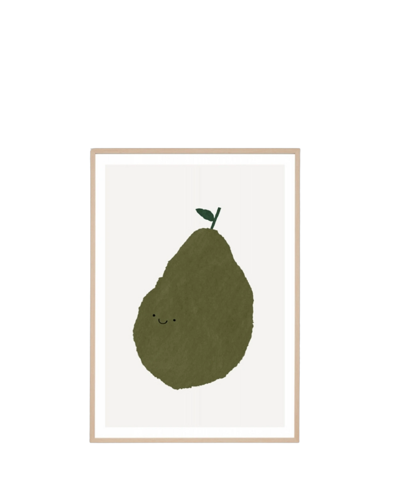 Fruit Friend Multi 4 Print 86cm x 122cm - Light Timber Frame