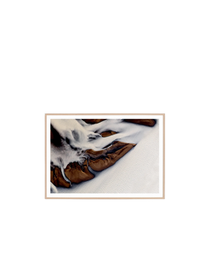 Glacial Flow 1 Print 122cm x 87cm - Light Timber Frame