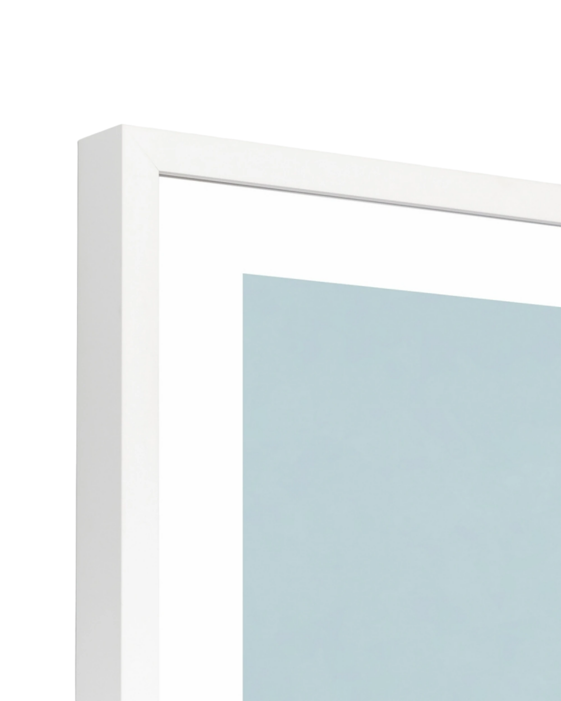 Hotel Blue Print 62cm x 87cm - White Frame
