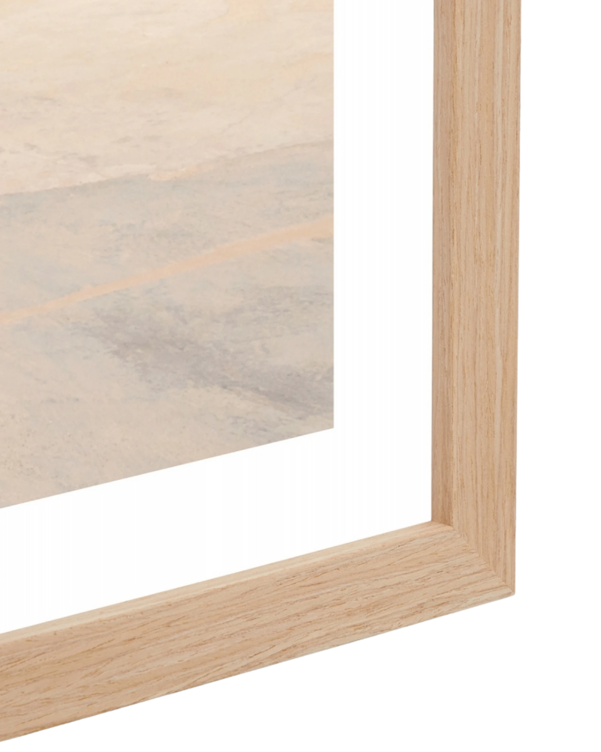 Island Houses Print 87cm x 62cm - Light Timber Frame