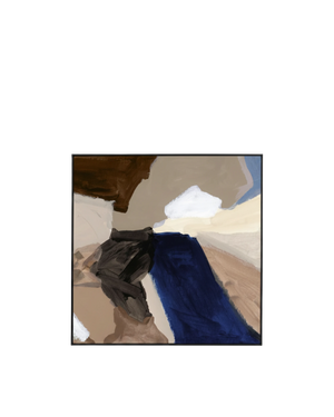 Lincoln Cobalt 1 Canvas Print 100cm x 100cm - Black Frame