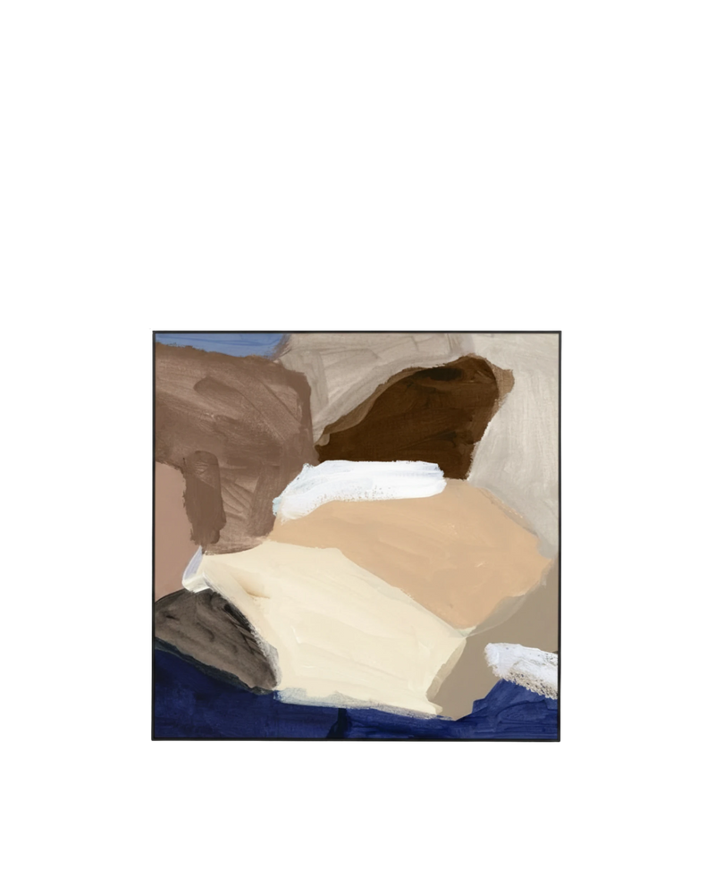 Lincoln Cobalt 2 Canvas Print 100cm x 100cm - Black Frame