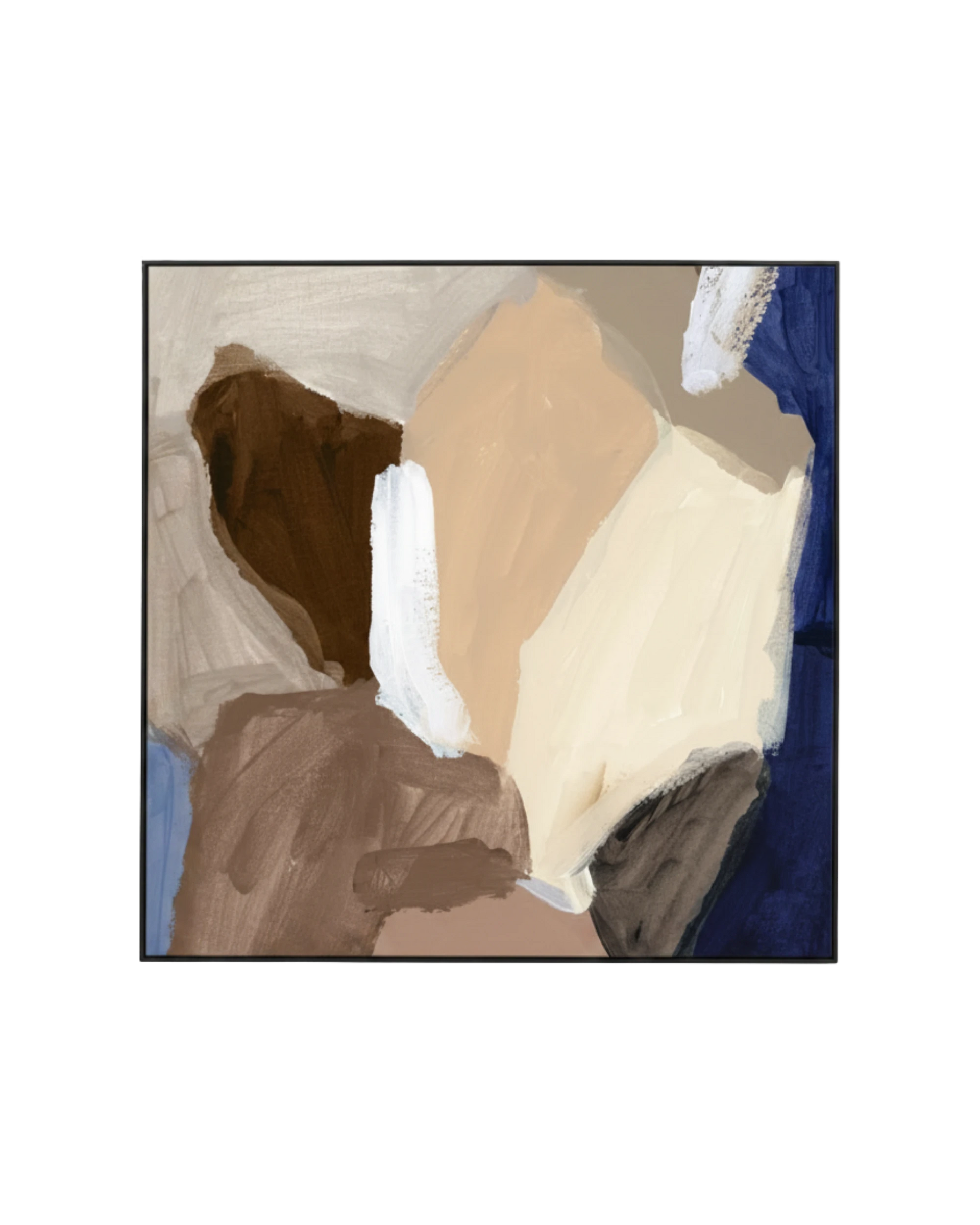 Lincoln Cobalt 2 Canvas Print 120cm x 120cm - Black Frame