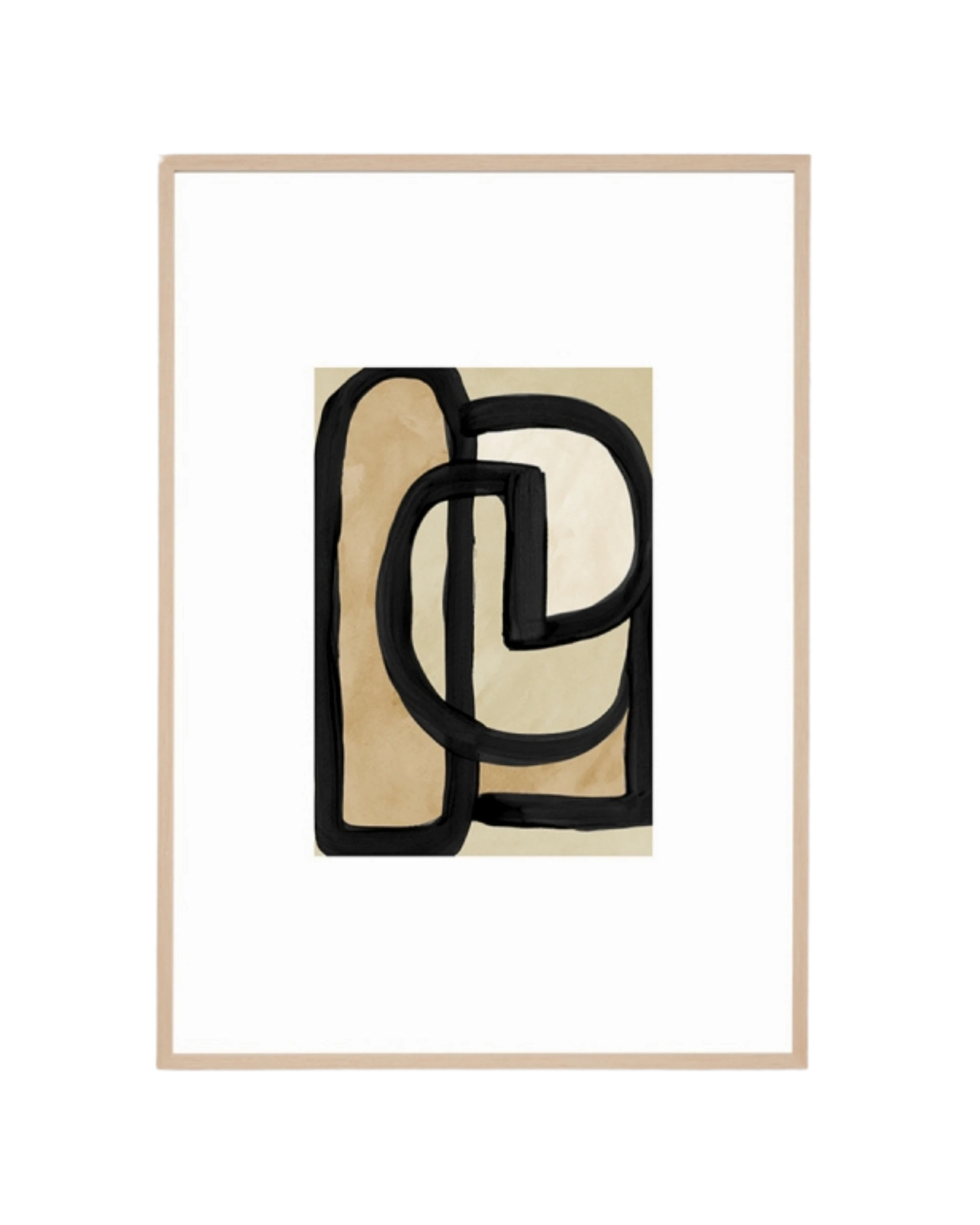 Madrid Natural 1 Print 62cm x 87cm - Light Timber Frame