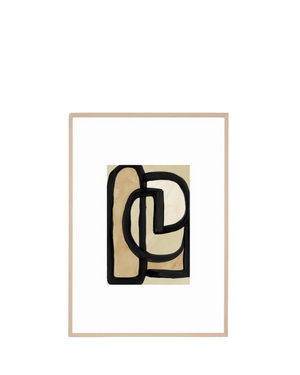 Madrid Natural 1 Print 62cm x 87cm - Light Timber Frame