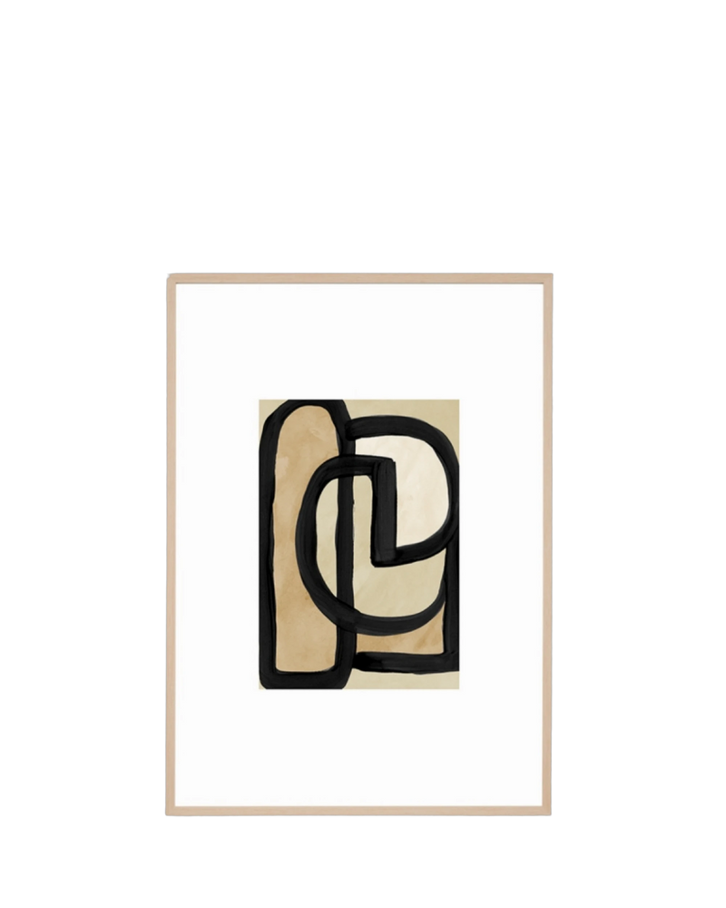 Madrid Natural 1 Print 62cm x 87cm - Light Timber Frame