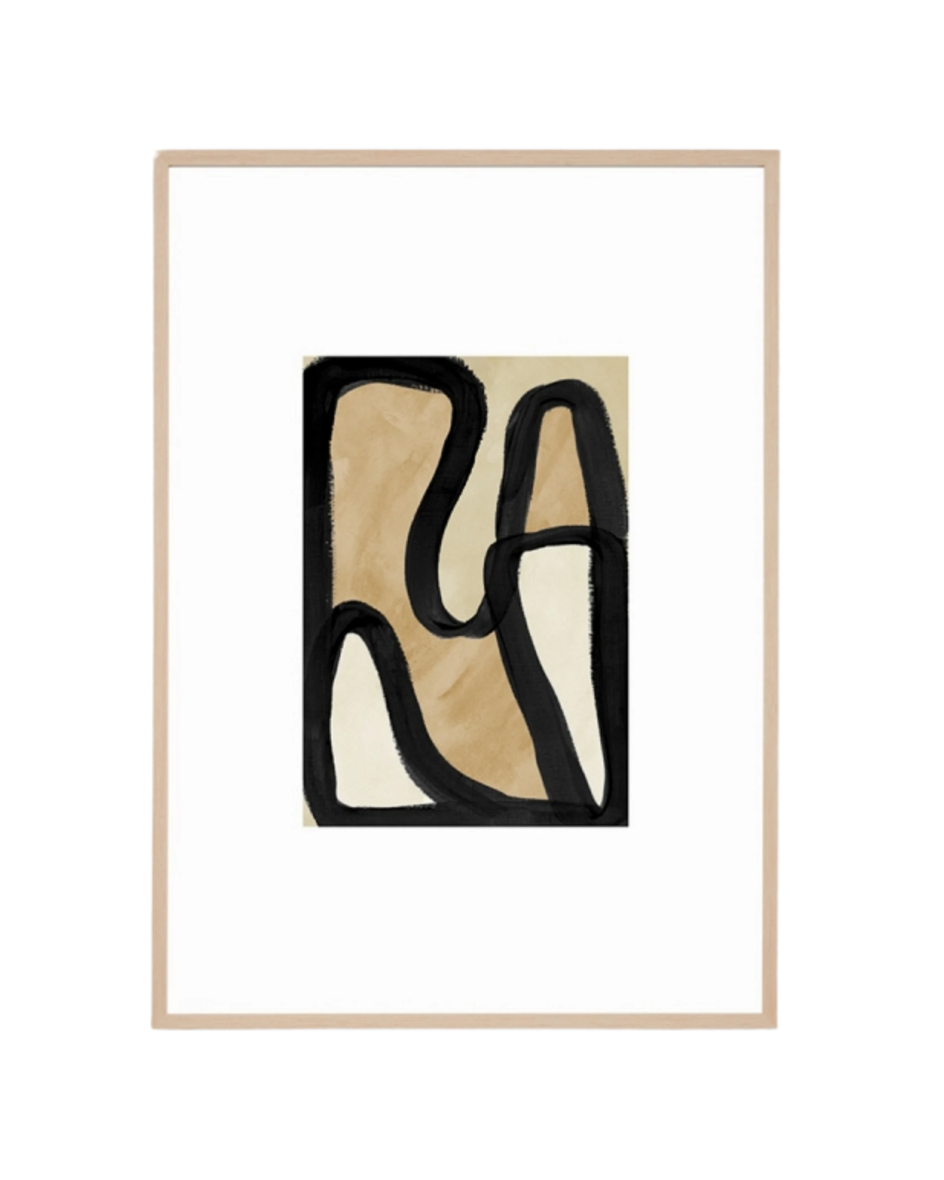 Madrid Natural 2 Print 62cm x 87cm - Light Timber Frame