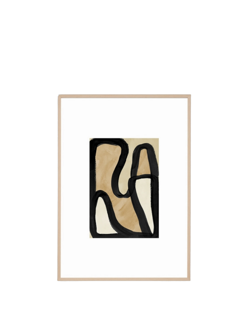 Madrid Natural 2 Print 62cm x 87cm - Light Timber Frame