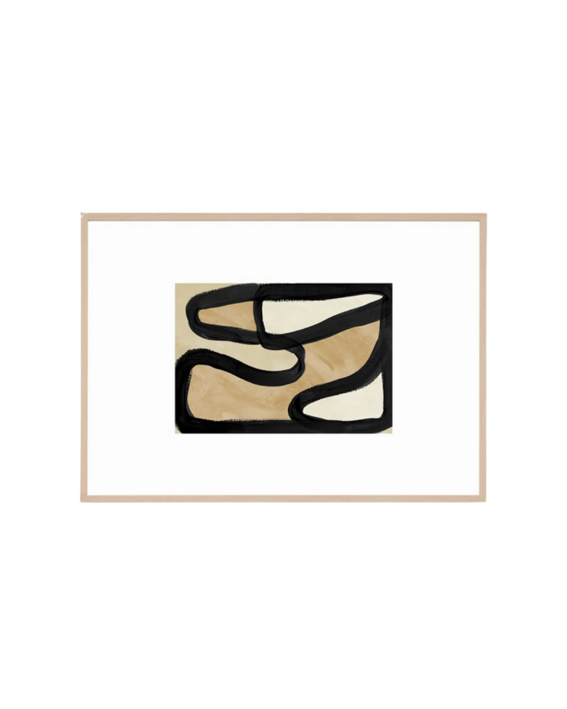 Madrid Natural 2 Print 87cm x 122cm - Light Timber Frame