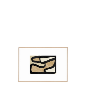 Madrid Natural 2 Print 87cm x 122cm - Light Timber Frame