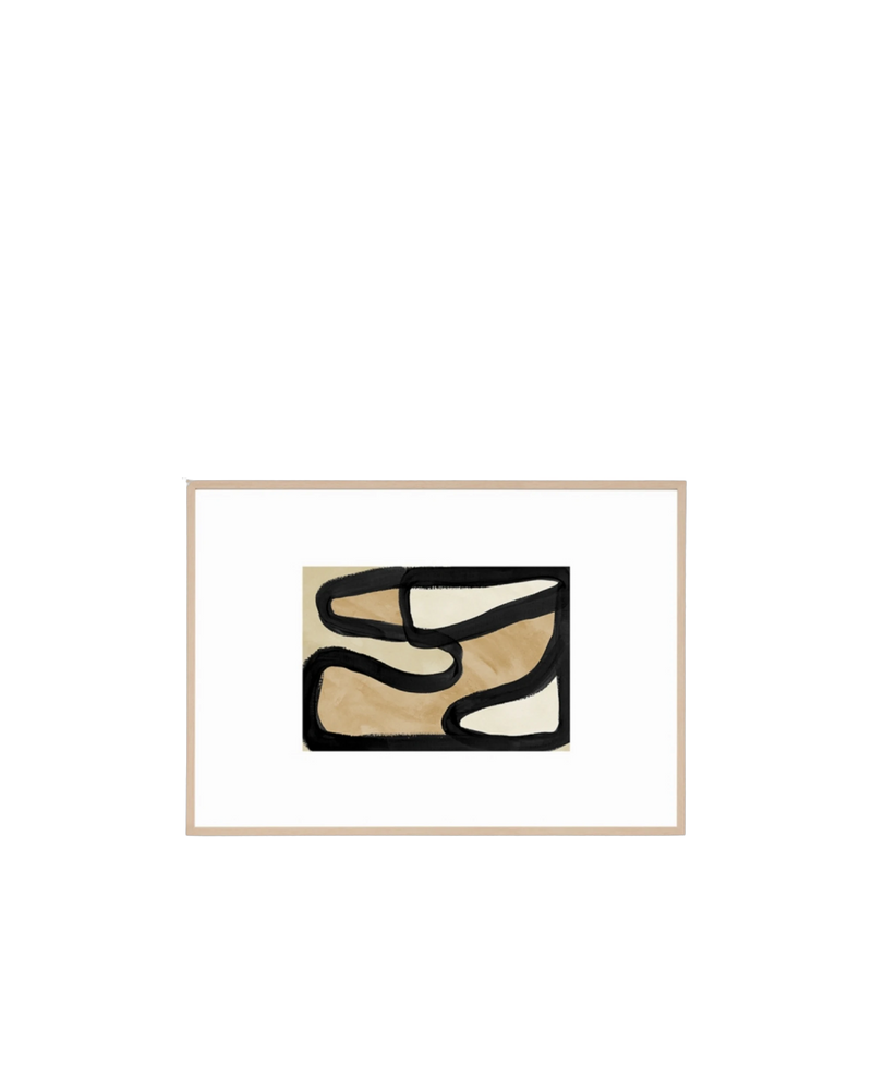 Madrid Natural 2 Print 87cm x 122cm - Light Timber Frame
