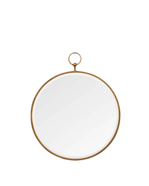 Antique Fob Mirror - Brass