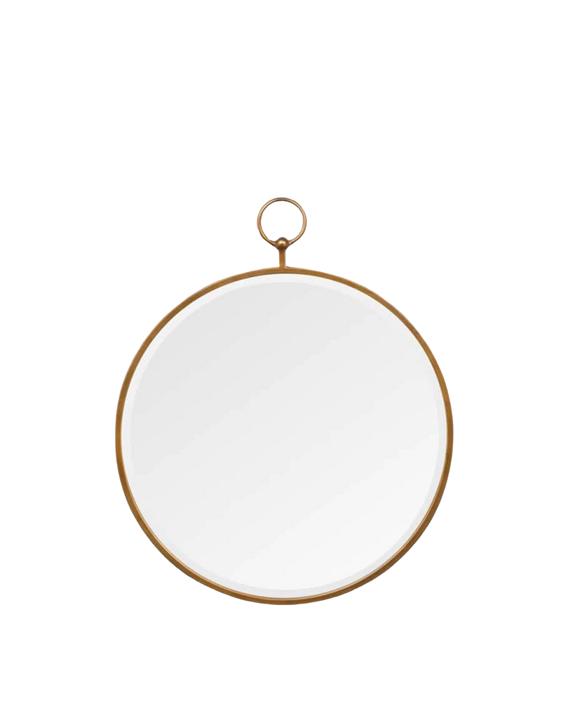 Antique Fob Mirror - Brass