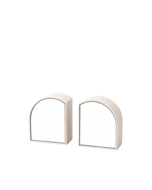 Archie Mirror Bookends - Nude