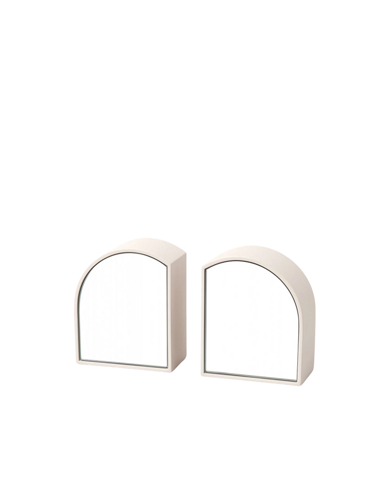Archie Mirror Bookends - Nude